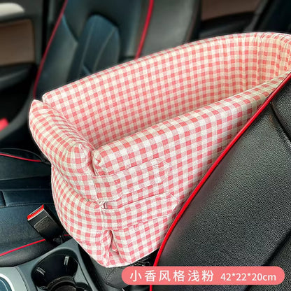 Portable Dog Car Seat Bed and Safety Travel Carrier for Small Dogs and Cats