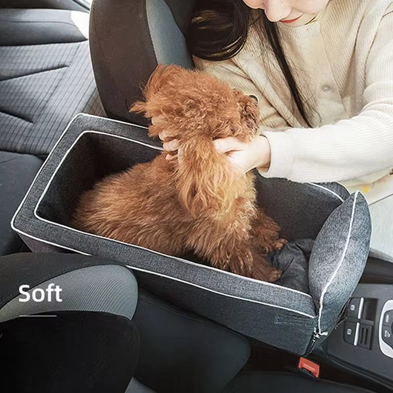Portable Dog Car Seat Bed and Safety Travel Carrier for Small Dogs and Cats
