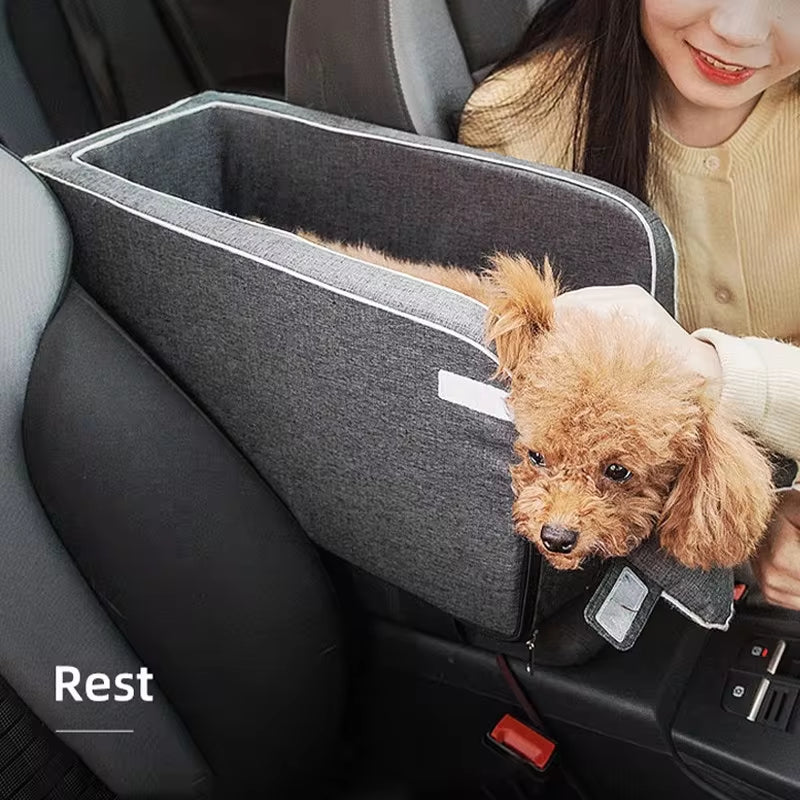 Portable Dog Car Seat Bed and Safety Travel Carrier for Small Dogs and Cats
