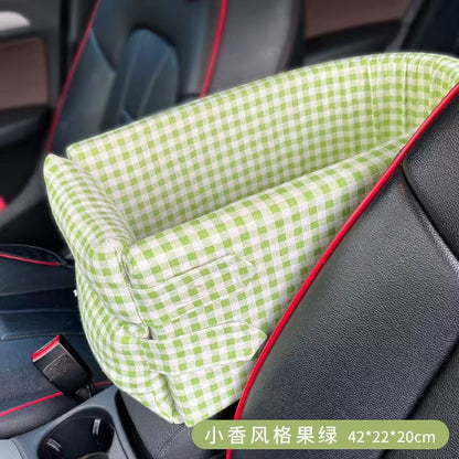 Portable Dog Car Seat Bed and Safety Travel Carrier for Small Dogs and Cats