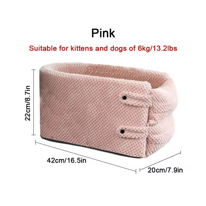 Portable Dog Car Seat Bed and Safety Travel Carrier for Small Dogs and Cats