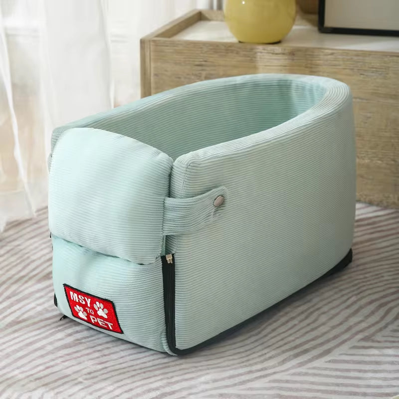Portable Dog Car Seat Bed and Safety Travel Carrier for Small Dogs and Cats