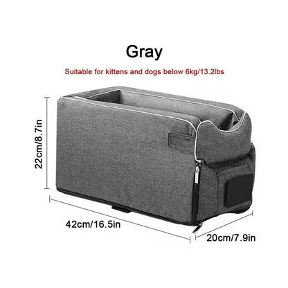Portable Dog Car Seat Bed and Safety Travel Carrier for Small Dogs and Cats