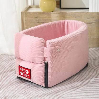 Portable Dog Car Seat Bed and Safety Travel Carrier for Small Dogs and Cats