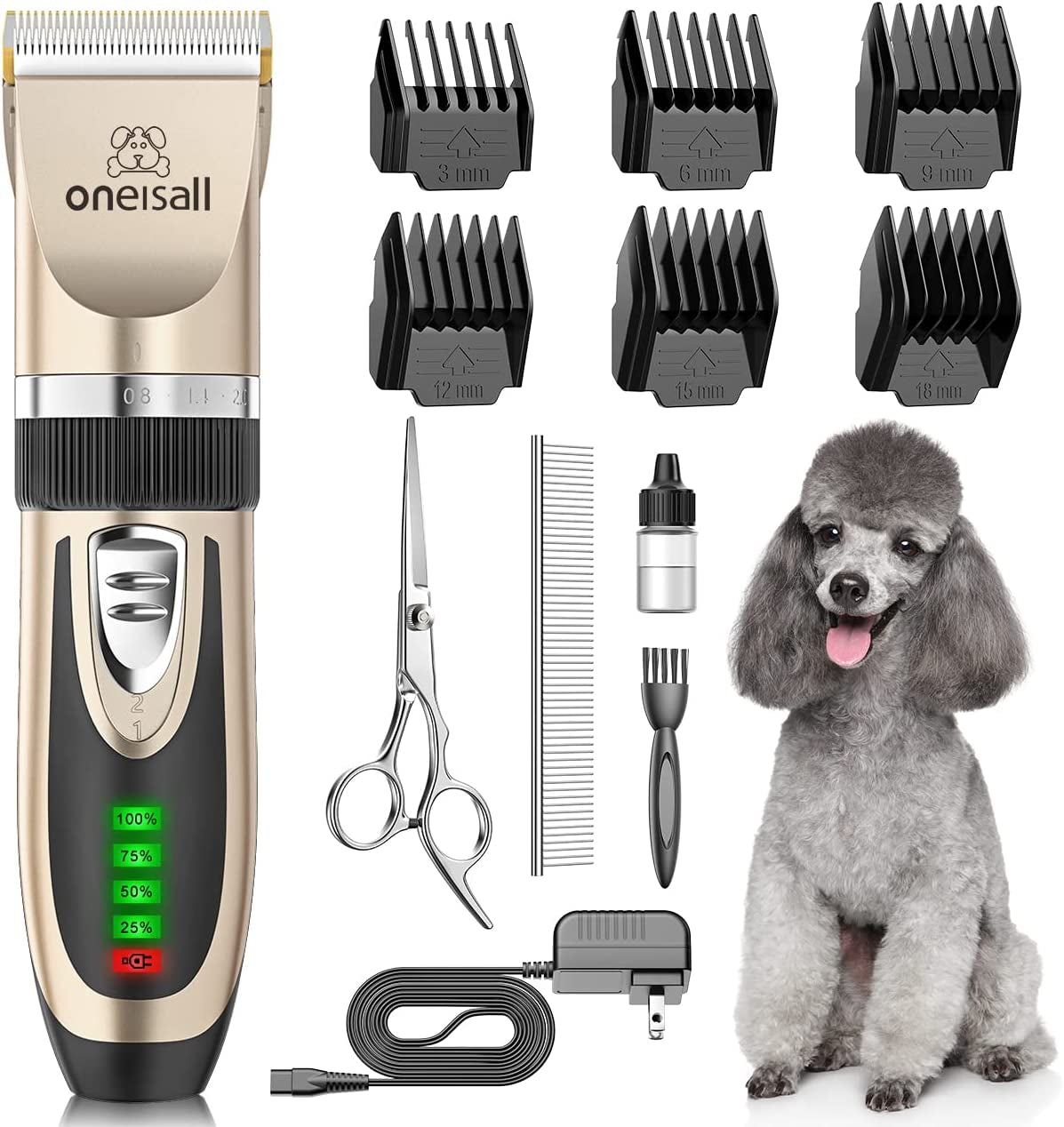 Professional Dog and Cat Grooming Clippers with LED Display